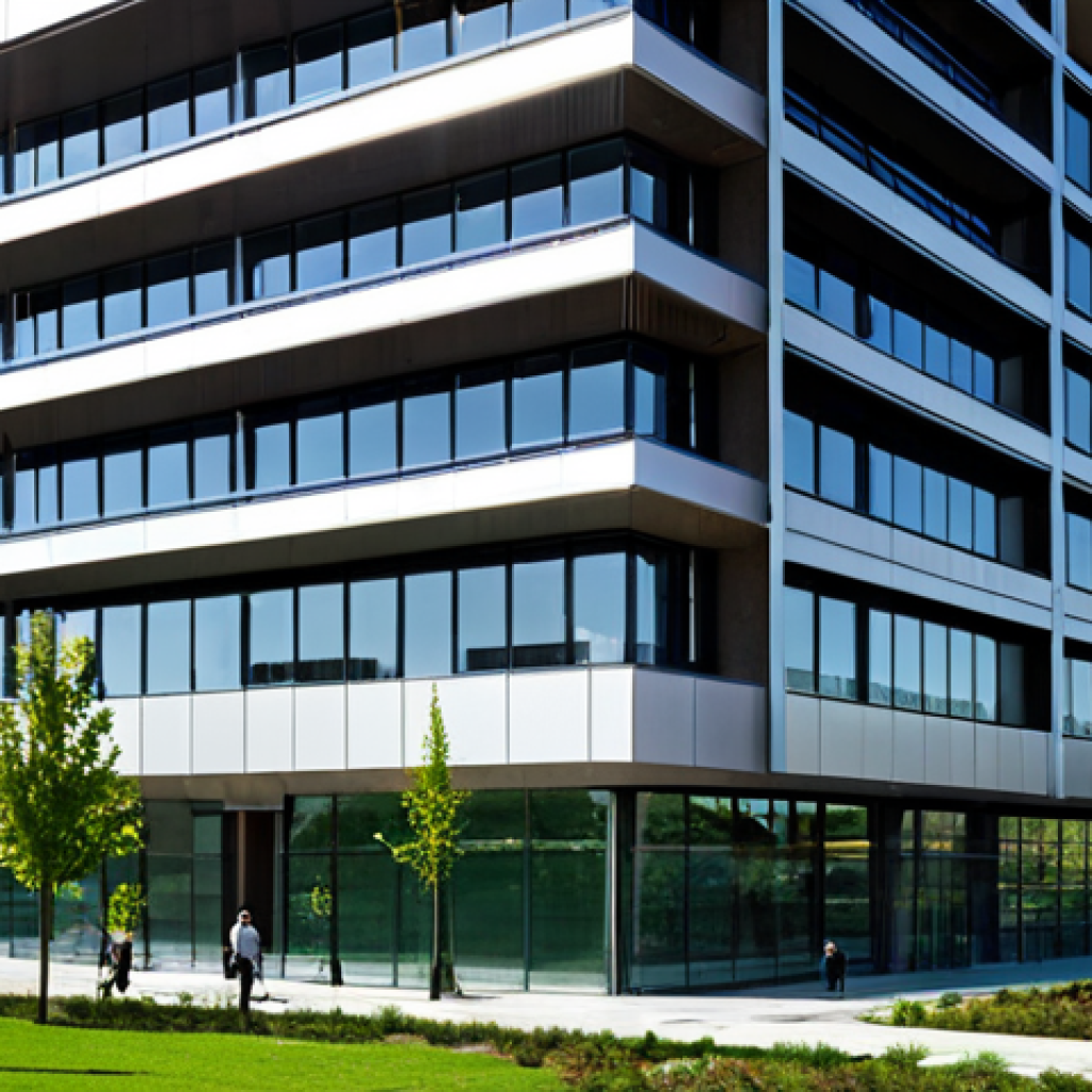 현대건축물 홍수 대비 건축 설계 - Modern Building with Advanced Drainage**

"A modern, multi-story building in a bustling city, featur...