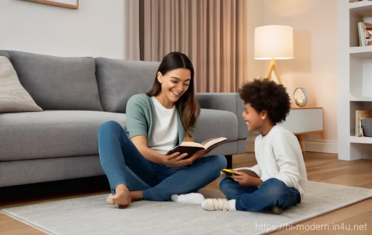 현대건축물 스마트 홈 시스템 - Prompt 1: Voice-Controlled Comfort in a Smart Living Room**