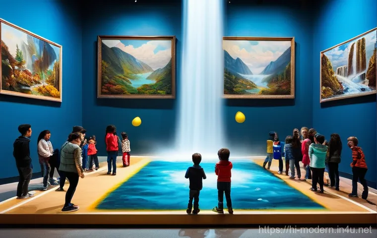 현대건축물 박물관 건축 사례 - **Prompt:** An expansive, eco-friendly modern art museum, characterized by massive glass walls and n...